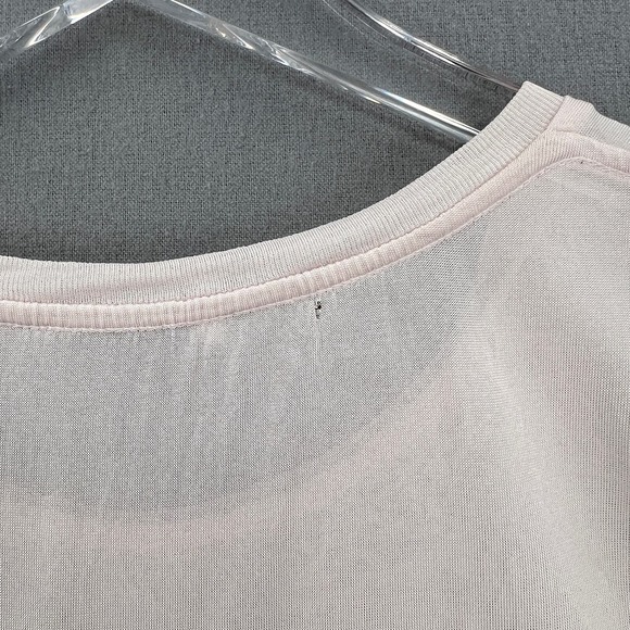 EQUIPEMENT Shirt Womens Small Light Pink Sheer Drapey Crew Neck Muscle tee Tank - Picture 8 of 15